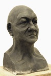 unfired clay bust