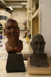 Two bust sculptures